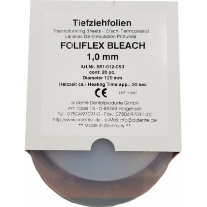 Aldente Foliflex Bleach 1.0mm - Soft - 120mm Round - Clear with Insulating / Spacer Foil Layer - Pack 20 (581-012-053) - 581310 
